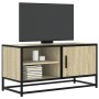 Mueble TV metal y madera ingeniería roble Sonoma 80x34,5x40 cm de , Muebles TV - Ref: Foro24-848820, Precio: 67,09 €, Descuen...