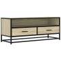 Mueble TV metal y madera ingeniería roble Sonoma 100x34,5x40 cm de , Muebles TV - Ref: Foro24-848815, Precio: 88,06 €, Descue...