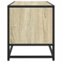 Mueble TV metal y madera ingeniería roble Sonoma 100x34,5x40 cm de , Muebles TV - Ref: Foro24-848815, Precio: 88,06 €, Descue...