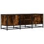 Mueble TV metal y madera ingeniería roble humo 120x35x41 cm de , Muebles TV - Ref: Foro24-848841, Precio: 98,39 €, Descuento: %