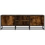 Mueble TV metal y madera ingeniería roble humo 120x35x41 cm de , Muebles TV - Ref: Foro24-848841, Precio: 98,39 €, Descuento: %