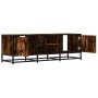 Mueble TV metal y madera ingeniería roble humo 120x35x41 cm de , Muebles TV - Ref: Foro24-848841, Precio: 98,39 €, Descuento: %