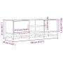 Mueble TV metal y madera ingeniería roble humo 120x35x41 cm de , Muebles TV - Ref: Foro24-848841, Precio: 98,39 €, Descuento: %