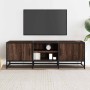 Mueble TV metal y madera ingeniería marrón roble 120x35x41 cm de , Muebles TV - Ref: Foro24-848843, Precio: 104,97 €, Descuen...