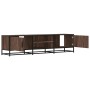 Mueble TV metal y madera ingeniería marrón roble 160x35x41 cm de , Muebles TV - Ref: Foro24-848848, Precio: 115,51 €, Descuen...