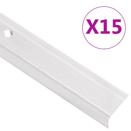 Perfiles de peldaños forma de L 30 uds aluminio plata 67 cm de , Escaleras - Ref: Foro24-146780, Precio: 54,15 €, Descuento: %