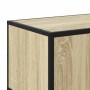 Mueble TV metal y madera ingeniería roble Sonoma 150x35x41 cm de , Muebles TV - Ref: Foro24-848860, Precio: 103,07 €, Descuen...