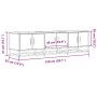 Mueble TV metal y madera ingeniería roble Sonoma 150x35x41 cm de , Muebles TV - Ref: Foro24-848860, Precio: 103,07 €, Descuen...