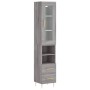 Aparador alto madera contrachapada gris Sonoma 34,5x34x180 cm de , Aparadores - Ref: Foro24-3199295, Precio: 109,42 €, Descue...