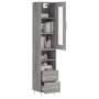 Aparador alto madera contrachapada gris Sonoma 34,5x34x180 cm de , Aparadores - Ref: Foro24-3199295, Precio: 109,42 €, Descue...
