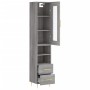 Aparador alto madera contrachapada gris Sonoma 34,5x34x180 cm de , Aparadores - Ref: Foro24-3199295, Precio: 109,42 €, Descue...