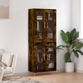 Aparador alto madera contrachapada roble ahumado 69,5x34x180 cm de , Aparadores - Ref: Foro24-3198270, Precio: 165,94 €, Desc...