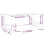 Mesa de centro madera de ingeniería envejecida 90x50x36,5 cm de , Mesas de centro - Ref: Foro24-857338, Precio: 85,01 €, Desc...