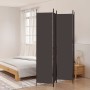 Biombo divisor de 4 paneles de tela marrón 200x220 cm de , Divisores de ambientes - Ref: Foro24-350199, Precio: 39,17 €, Desc...
