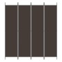 Biombo divisor de 4 paneles de tela marrón 200x220 cm de , Divisores de ambientes - Ref: Foro24-350199, Precio: 39,17 €, Desc...