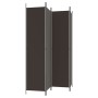 Biombo divisor de 4 paneles de tela marrón 200x220 cm de , Divisores de ambientes - Ref: Foro24-350199, Precio: 39,17 €, Desc...