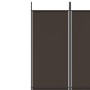 Biombo divisor de 4 paneles de tela marrón 200x220 cm de , Divisores de ambientes - Ref: Foro24-350199, Precio: 39,17 €, Desc...