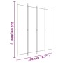 Biombo divisor de 4 paneles de tela marrón 200x220 cm de , Divisores de ambientes - Ref: Foro24-350199, Precio: 39,17 €, Desc...