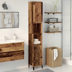 Armario de baño madera de ingeniería envejecida 30x30x190 cm de , Tocadores de baño - Ref: Foro24-857105, Precio: 78,95 €, De...