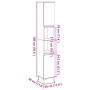 Armario de baño madera de ingeniería envejecida 30x30x190 cm de , Tocadores de baño - Ref: Foro24-857105, Precio: 78,95 €, De...