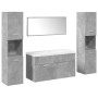 Set muebles de baño 5 piezas madera ingeniería gris hormigón de , Muebles de baño - Ref: Foro24-3324887, Precio: 356,56 €, De...