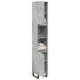 Armario de baño madera contrachapada gris hormigón 30x30x190 cm de , Tocadores de baño - Ref: Foro24-857201, Precio: 81,51 €,...