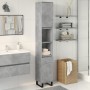Armario de baño madera contrachapada gris hormigón 30x30x190 cm de , Tocadores de baño - Ref: Foro24-857201, Precio: 81,51 €,...