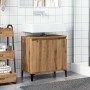 Mueble de lavabo madera de ingeniería roble artisan 58x33x60 cm de , Tocadores de baño - Ref: Foro24-857118, Precio: 58,72 €,...