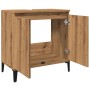 Mueble de lavabo madera de ingeniería roble artisan 58x33x60 cm de , Tocadores de baño - Ref: Foro24-857118, Precio: 58,72 €,...