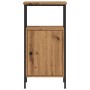 Mesita de noche madera de ingeniería roble artisan 41x31x80 cm de , Mesitas de noche - Ref: Foro24-857248, Precio: 52,60 €, D...