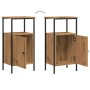 Mesita de noche madera de ingeniería roble artisan 41x31x80 cm de , Mesitas de noche - Ref: Foro24-857248, Precio: 52,60 €, D...