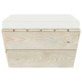 Otomana de palets de jardín con cojín madera abeto impregnada de vidaXL, Sofás modulares de exterior - Ref: Foro24-3063374, P...