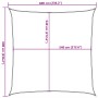 Toldo de vela cuadrado HDPE amarillo 160 g/m² 6x6 m de , Sombrillas - Ref: Foro24-311554, Precio: 69,28 €, Descuento: %