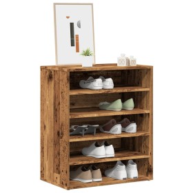 Mueble zapatero madera ingeniería madera envejecida 60x35x70 cm de , Zapateros y organizadores de calzado - Ref: Foro24-85670...