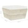 Otomana de palets de jardín con cojín madera abeto impregnada de vidaXL, Sofás modulares de exterior - Ref: Foro24-3063374, P...