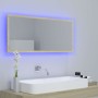 Espejo de baño LED acrílico color roble Sonoma 100x8,5x37 cm de vidaXL, Tocadores de baño - Ref: Foro24-804943, Precio: 55,61...