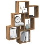 Estante cubo pared madera ingeniería roble artisan 78x15x93 cm de , Estantes y estanterías - Ref: Foro24-856595, Precio: 42,8...