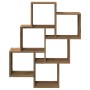 Estante cubo pared madera ingeniería roble artisan 78x15x93 cm de , Estantes y estanterías - Ref: Foro24-856595, Precio: 42,8...