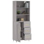 Aparador alto madera contrachapada gris sonoma 69,5x34x180 cm de , Aparadores - Ref: Foro24-3190003, Precio: 145,55 €, Descue...