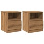 Mesitas noche 2 uds madera ingeniería roble artisan 40x40x50 cm de , Mesitas de noche - Ref: Foro24-856501, Precio: 80,85 €, ...