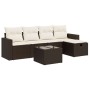 Set sofás de jardín 6 piezas y cojines ratán sintético marrón de , Conjuntos de jardín - Ref: Foro24-3325379, Precio: 384,90 ...