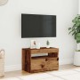 Mueble TV luces LED madera ingeniería envejecida 60x35x40 cm de , Muebles TV - Ref: Foro24-856309, Precio: 52,48 €, Descuento: %