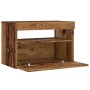 Mueble TV luces LED madera ingeniería envejecida 60x35x40 cm de , Muebles TV - Ref: Foro24-856309, Precio: 52,48 €, Descuento: %