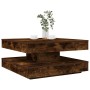 Mesa de centro giratoria 360 grados roble ahumado 70x70x34,5 cm de , Mesas de centro - Ref: Foro24-858483, Precio: 85,58 €, D...