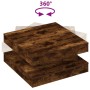 Mesa de centro giratoria 360 grados roble ahumado 70x70x34,5 cm de , Mesas de centro - Ref: Foro24-858483, Precio: 85,58 €, D...