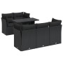 Set de sofás de jardín 6 piezas y cojines ratán sintético negro de , Conjuntos de jardín - Ref: Foro24-3326096, Precio: 464,8...