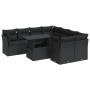 Set de sofás de jardín con cojines 9 pzas ratán sintético negro de , Conjuntos de jardín - Ref: Foro24-3326126, Precio: 622,9...