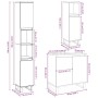 Set muebles de baño 2 piezas madera contrachapada gris hormigón de , Muebles de baño - Ref: Foro24-3324954, Precio: 165,85 €,...