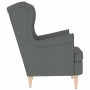 Sillón de tela gris oscuro 74x84x100 cm de , Sillones - Ref: Foro24-4016896, Precio: 178,63 €, Descuento: %