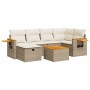 Set sofás de jardín 7 piezas y cojines ratán sintético beige de , Conjuntos de jardín - Ref: Foro24-3325978, Precio: 504,05 €...